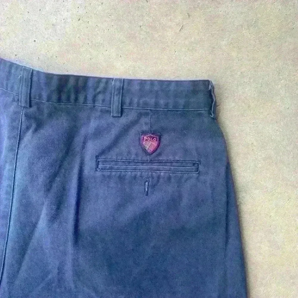 Polo golf pleated front navy shorts